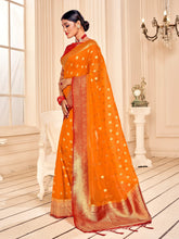 Orange Banarasi Art Silk Saree